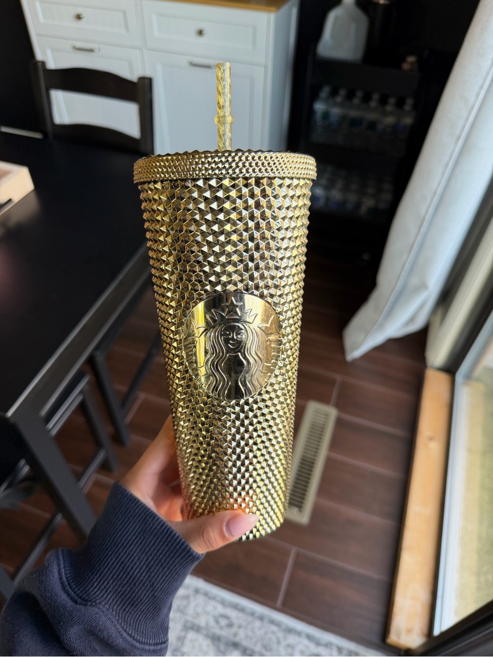 Starbucks Gold Studded Tumbler with Matching Straw